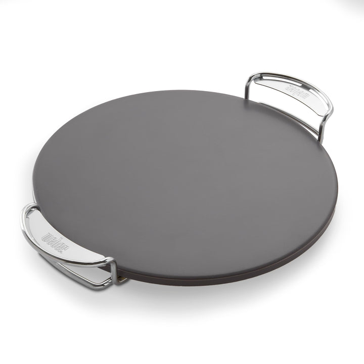 Weber Crafted Glasierter Pizzastein - hitzebeständig, speichert Wärme gleichmässig, für knusprige Pi