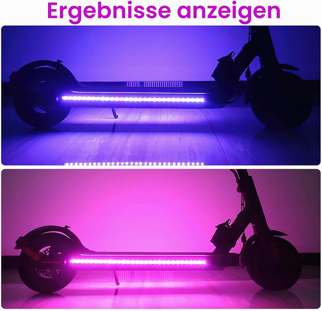 Elektroroller-Lichtstreifen M365, 30 LEDs, 50 cm, RGB-Lichtstreifen mit Fernbedienung, Skateboard-De