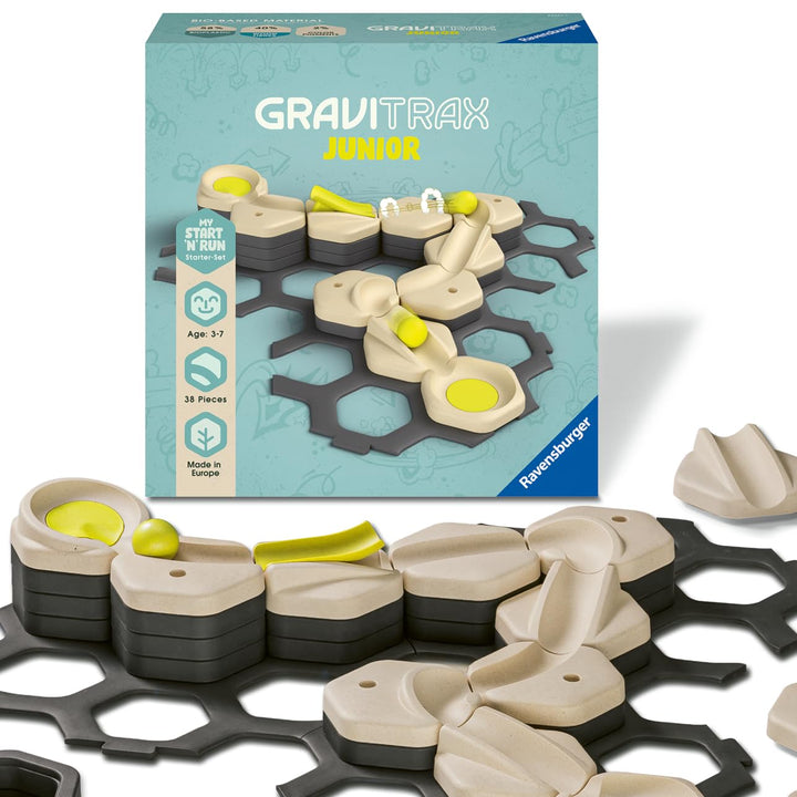 Ravensburger GraviTrax Junior Starter-Set S 27531 - Murmelbahn überwiegend aus nachwachsenden Rohsto