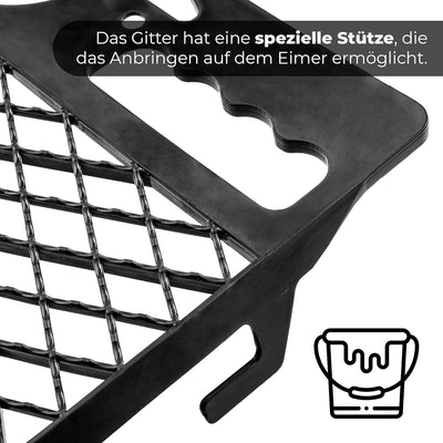 KADAX Abstreifgitter, Farbgitter aus Kunststoff, 30,5 x 23 cm, Malergitter für Farbe, Abtropfgitter,