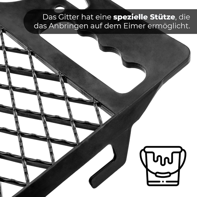 KADAX Abstreifgitter, Farbgitter aus Kunststoff, 30,5 x 23 cm, Malergitter für Farbe, Abtropfgitter,