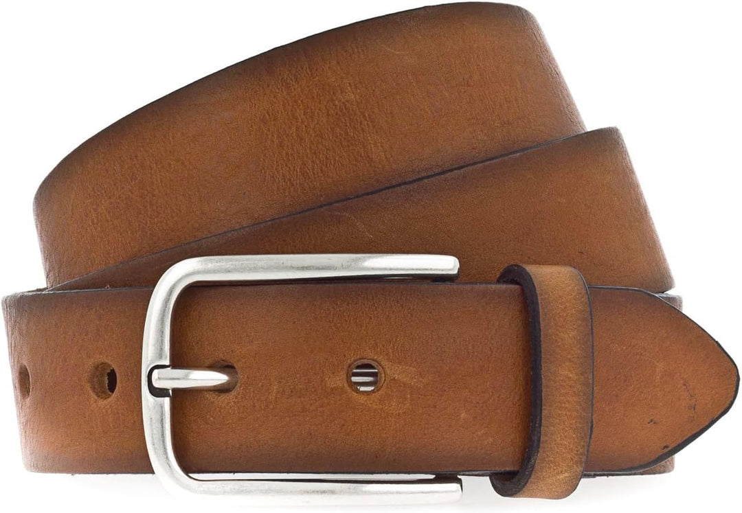 VANZETTI Herren Ledergürtel Made in Germany hellbraun 80
