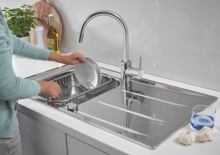 GROHE Concetto - Einhand-Spültischbatterie (Einlochmontage, hoher Auslauf, herausziehbare Brause),ch