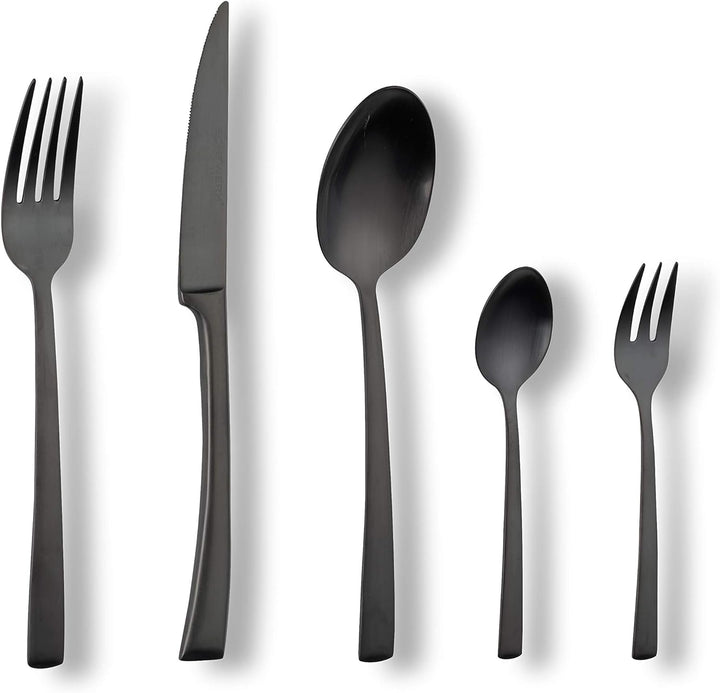 ECHTWERK Tafelbesteck Avelino, Black Edition, 42-teilig, Essbesteck für bis zu 6 Personen, Edelstahl