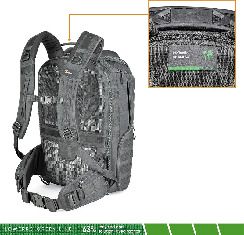 Lowepro ProTactic 450 AW II Modularer Rucksack mit Allwetterhülle & SanDisk Ultra Android microSDXC