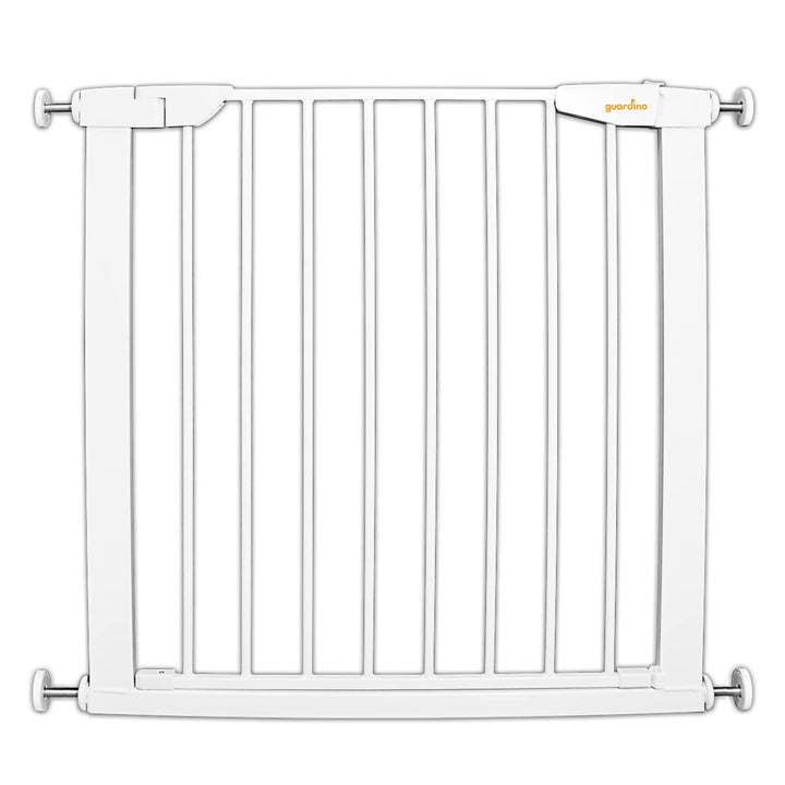 Guardino Türschutzgitter erweiterbar bis 109 cm - Treppenschutzgitter ohne Bohren, 75-81 cm, Weiss,