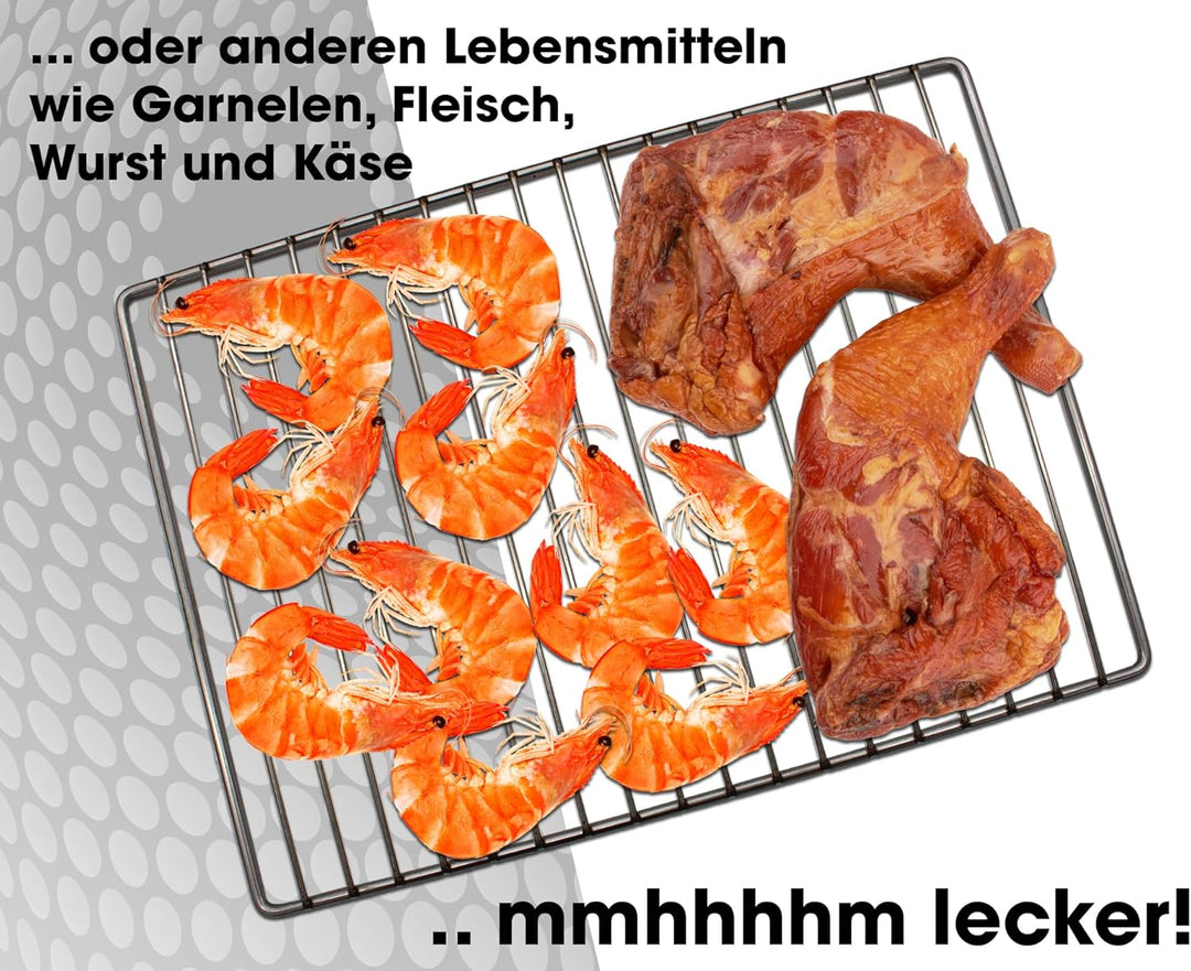 Angel-Berger Premium Räucherrost Flachrost Räucherzubehör 34 x 25 cm Edelstahl