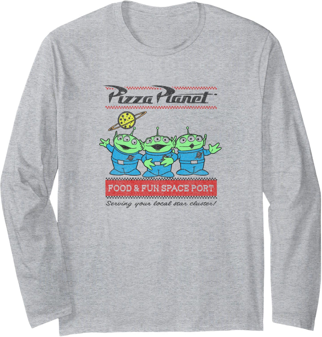 Disney Pixar Toy Story Pizza Planet Aliens Langarmshirt