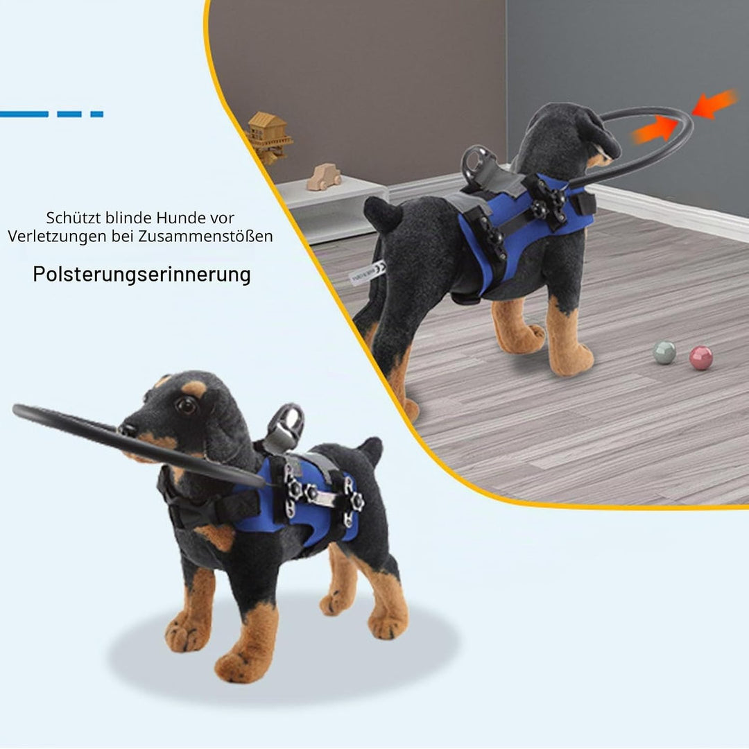 Blindenhundegeschirr, einfach zu befestigender, Einstellbarer Blindenhund-Stossstangenschutz, schaff