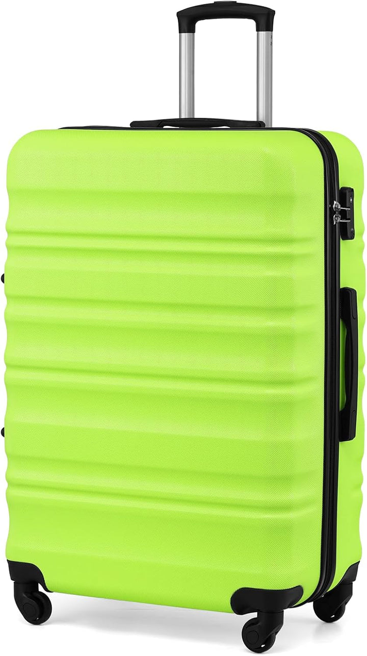 COOLIFE Hartschalen-Koffer Trolley Rollkoffer Reisekoffer mit TSA-Schloss und 4 Rollen (Grün, Grosse