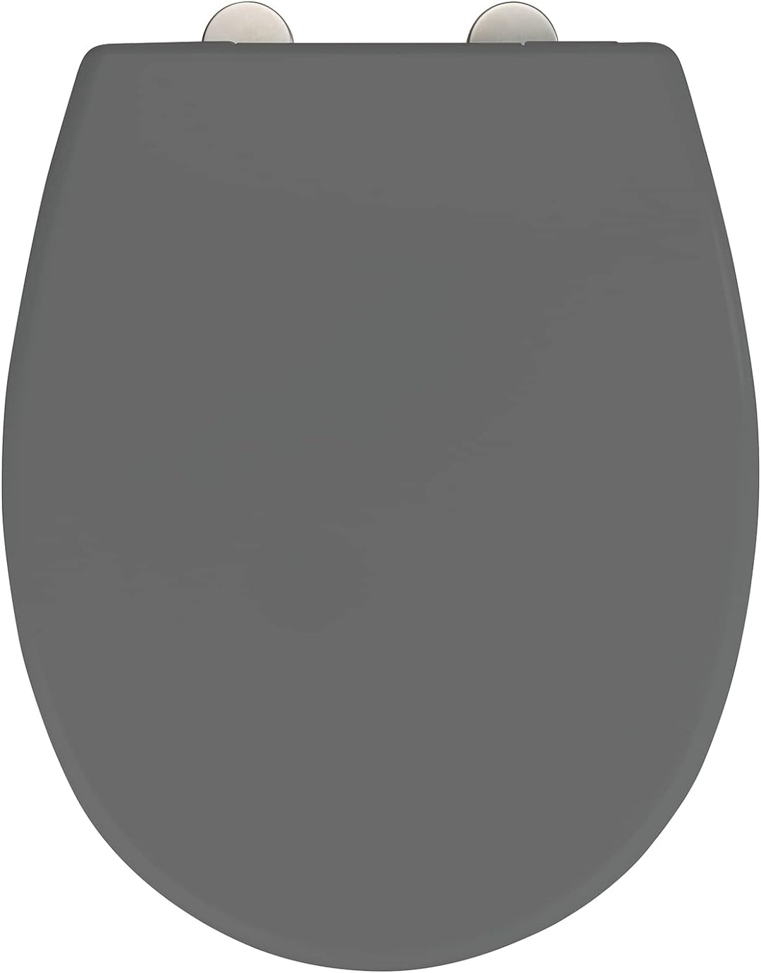 WENKO WC-Sitz Vorno Neo Grau, hygienischer Toilettendeckel mit Absenkautomatik, Toilettensitz aus br