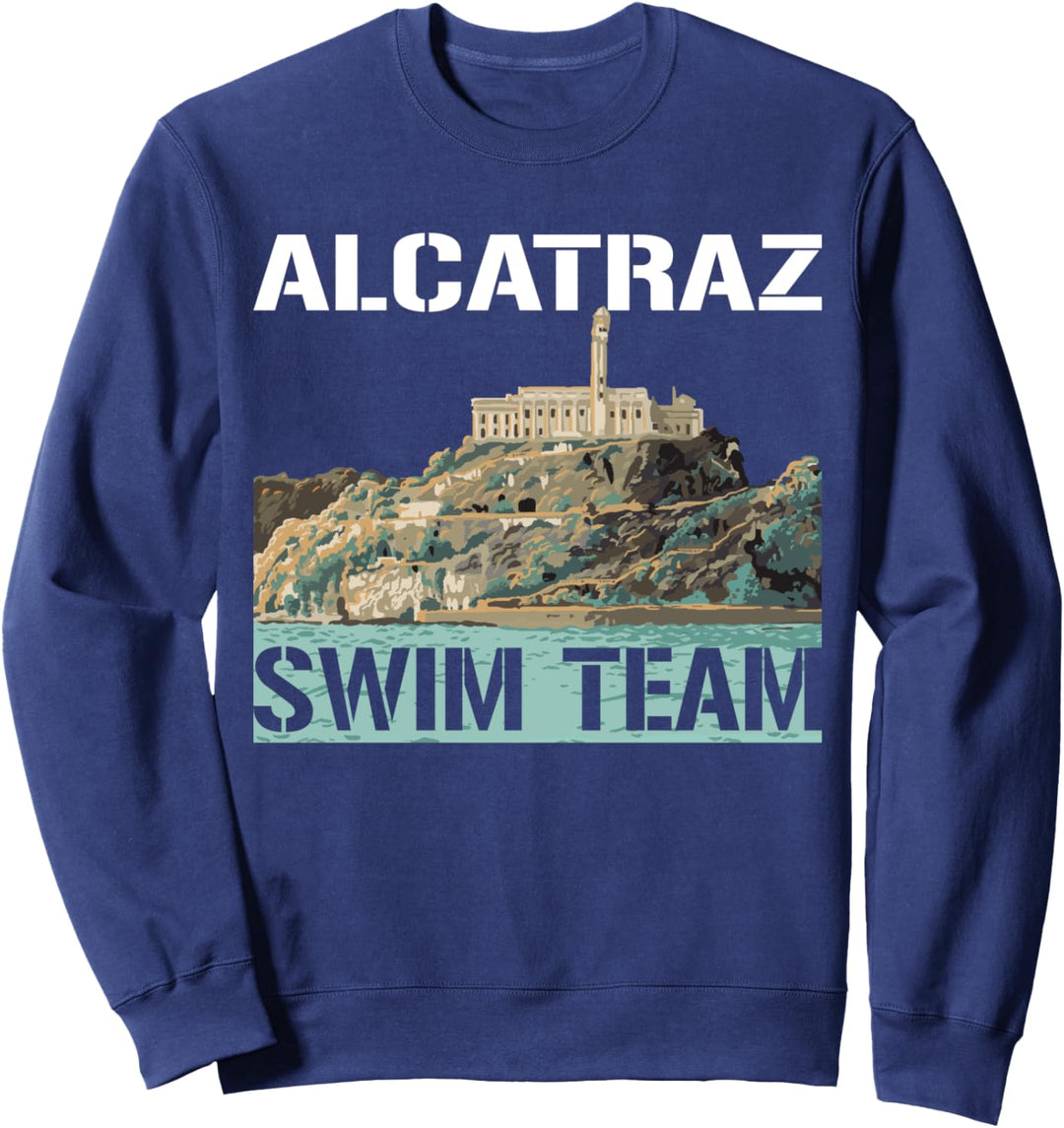 Handgezeichnetes Alcatraz Swim Team Sweatshirt