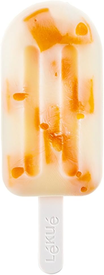 Lékué Classic Eisformen, stapelbar, 16,5 cm, 4 Stück, verschiedenfarbig, Silikon, Rot / Gelb Classic