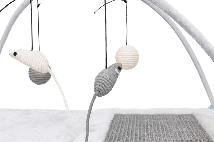 Trixie Katzenspielmatte mit Spielzeug und Sisal-Kratzfläche, Grau (43114), Norme, Grau