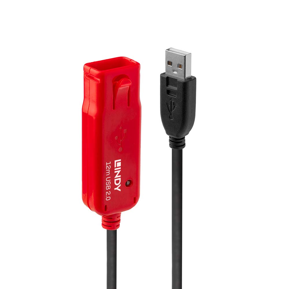 LINDY USB-Kabel USB 2.0 USB-A Stecker, USB-A Buchse 12.00m Schwarz