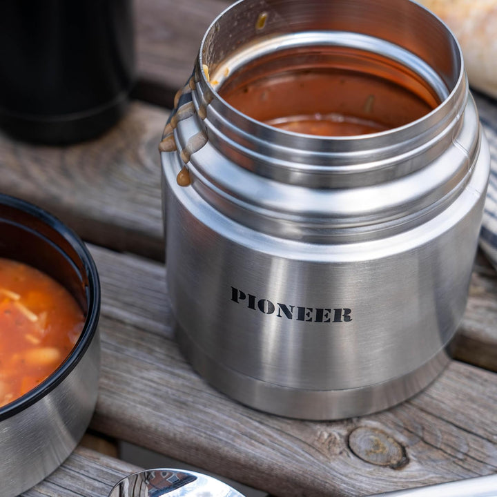 Pioneer HTH700 Thermo-Speisegefäss, 18/10 Edelstahl, Gebürsteter Stahl, 0,7 L Gebürsteter Stahl 0,7