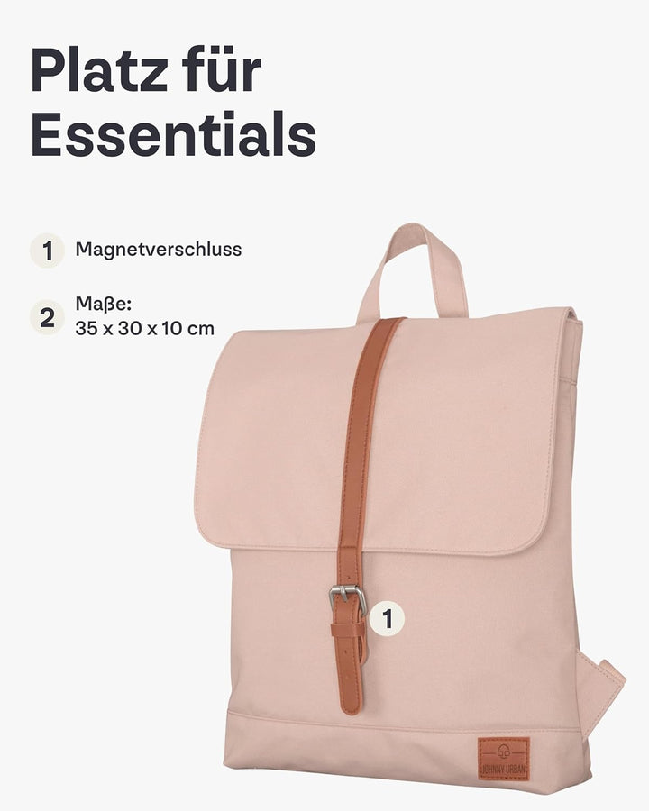 Johnny Urban Rucksack Damen - Mia - Schlanke Tasche mit Laptopfach - Aus Recyceltem PET - 7L - Wasse