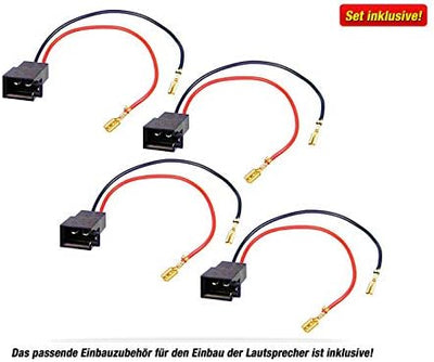 Mediadox Alpine Front/Heck 16,5cm/10cm Auto Lautsprecher/Boxen/Speaker Komplett-Set kompatibel mit O