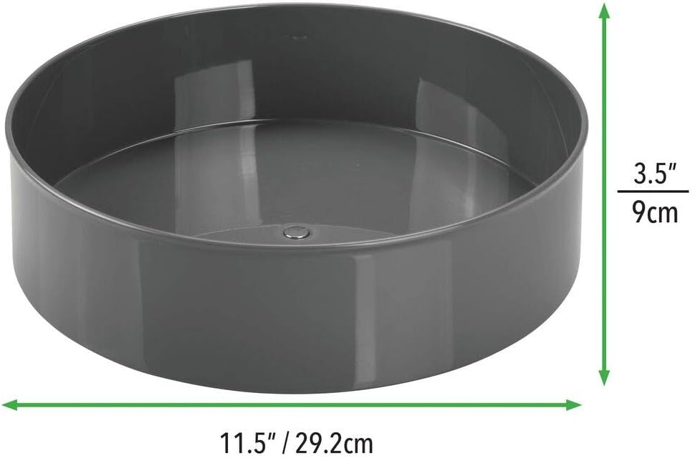 mDesign Drehteller mit 29,2 Durchmesser für das Küchenregal – praktisches Gewürzregal für Küchenschr
