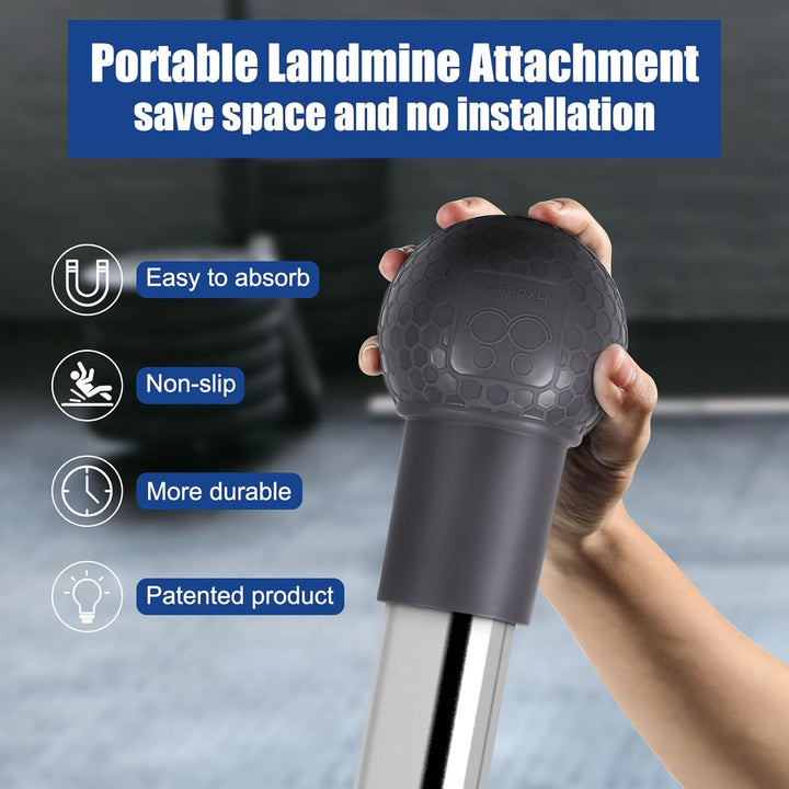 HXD-ERGO Landmine Aufsatz für Langhantel, Langhantel Zubehör Landmine Base Griffe für 2" Olympiastan