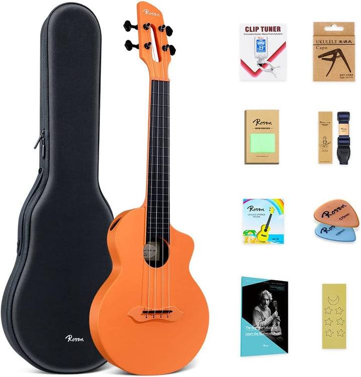 Rosen Nova concert Ukulele Erwachsene für Kinder Ukulele Anfänger Kit 23 Zoll Reise Ukulelen mit Kof