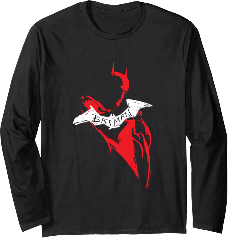 The Batman Hand Drawn Silhouette Langarmshirt