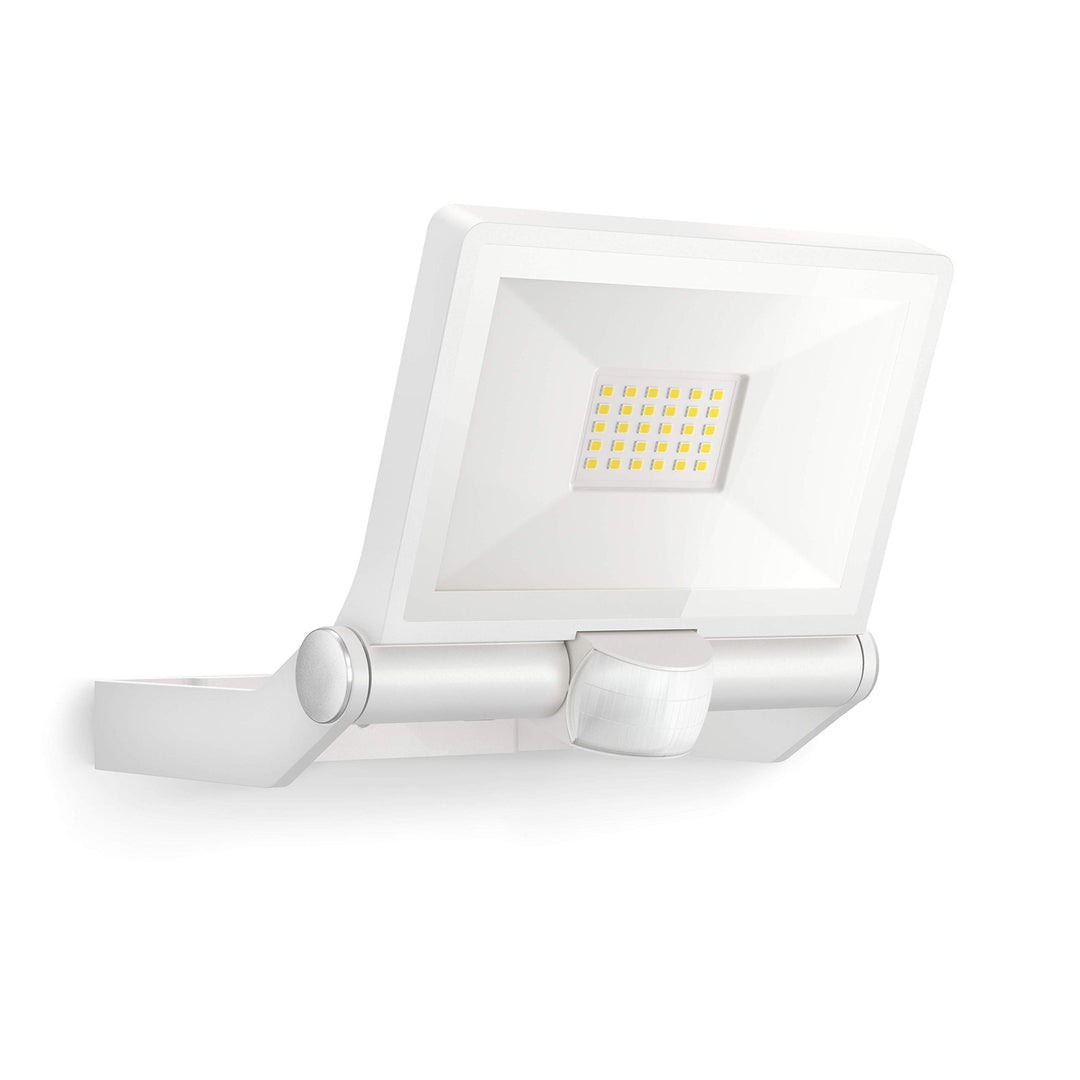 Steinel LED-Aussenstrahler XLED ONE S weiss, 180°-Bewegungsmelder, 18,6 W, 2050 lm bei 3000K, Alumin