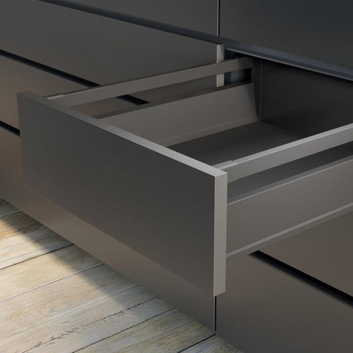 GTV - Modern Box Pro Schubladenschienen I L=450mm H=135mm I Anthrazit I Schublade mit Leises Schlies