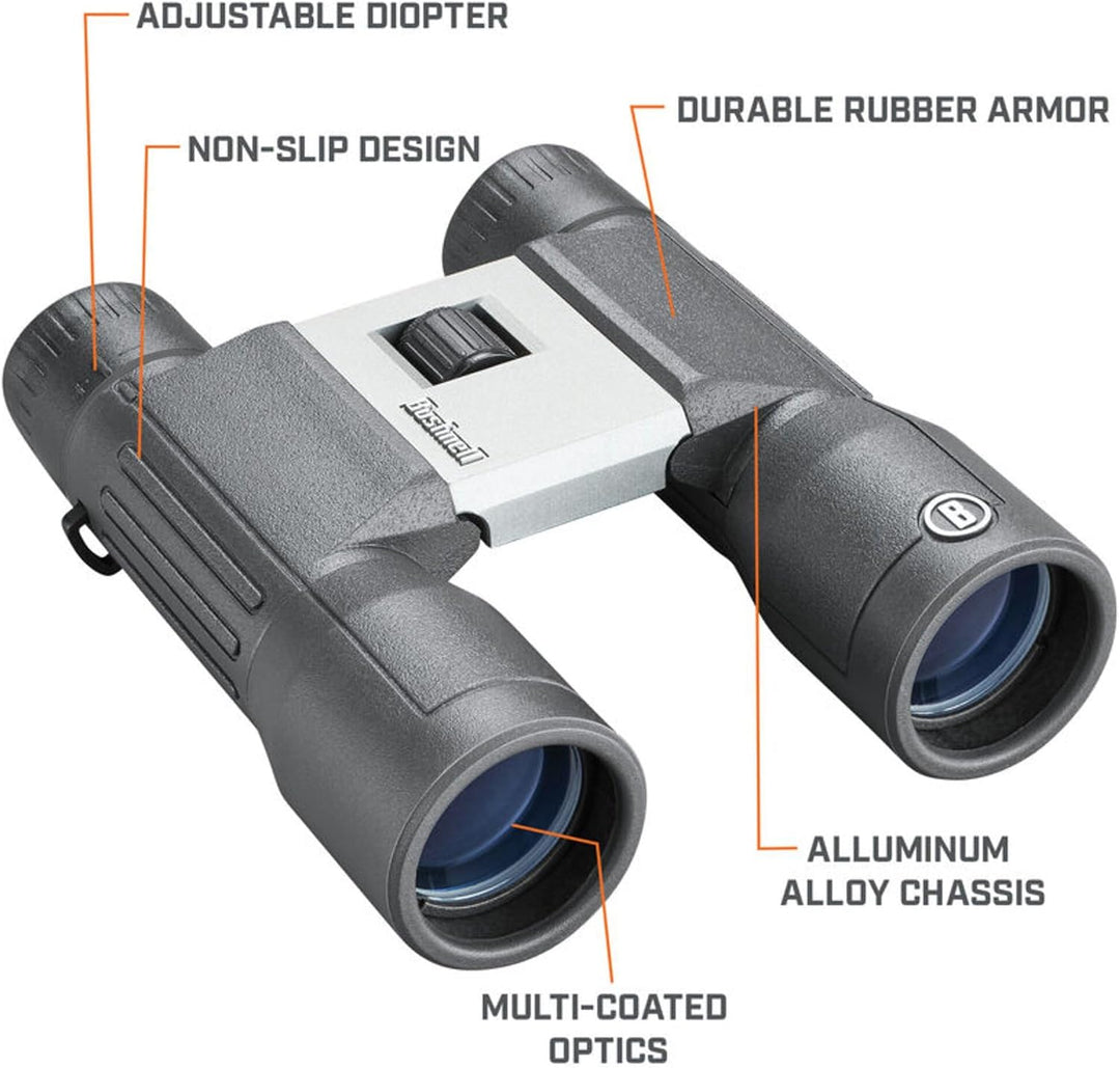 Bushnell - Powerview 2 - Fernglas - 16x32 - Dachkant - Aluminium Metallgehäuse - Mehrschichtvergütun