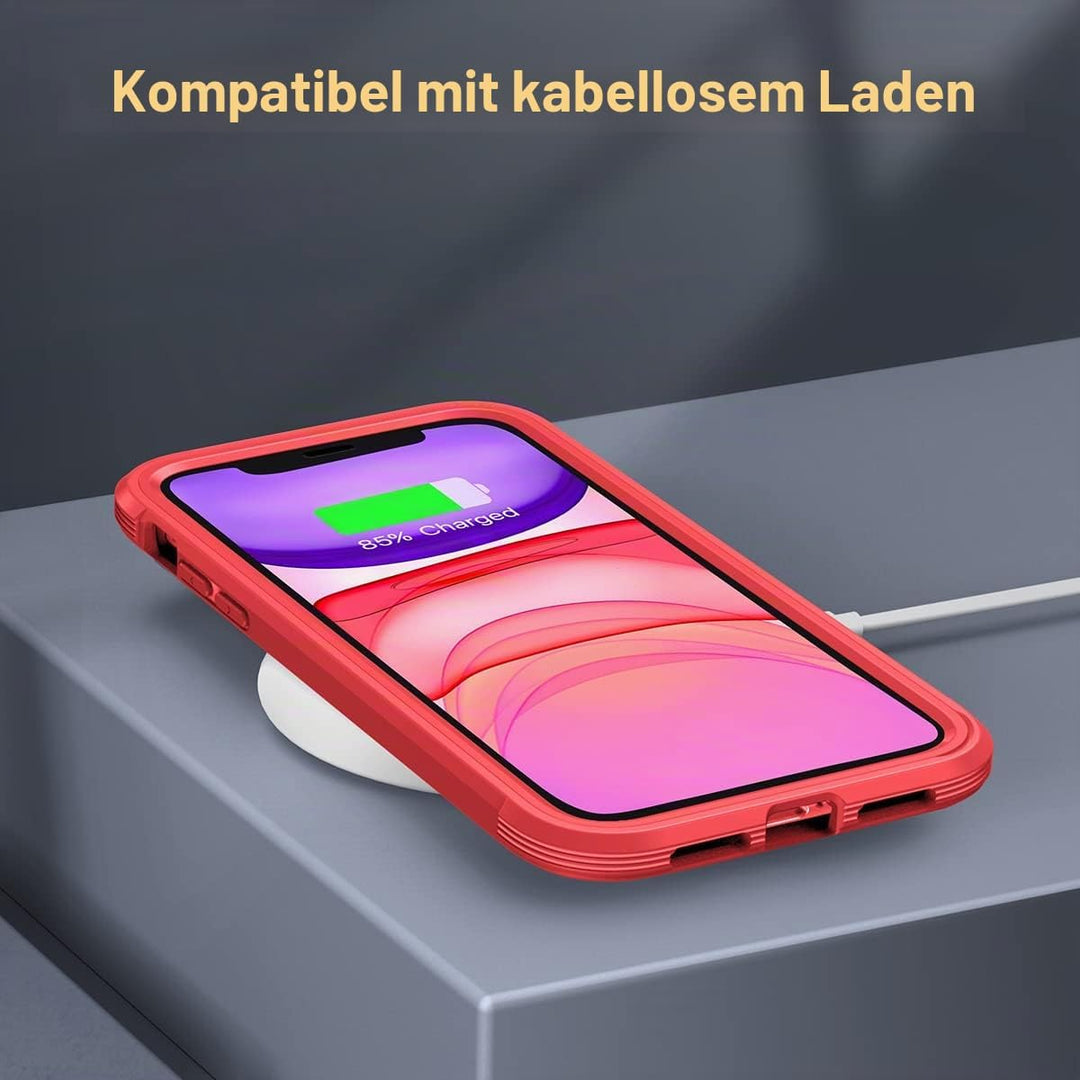 Miracase Glas Serie für iPhone 11 Hülle, [360 Militärschutz & vollständiger Kameraschutz], stossfest