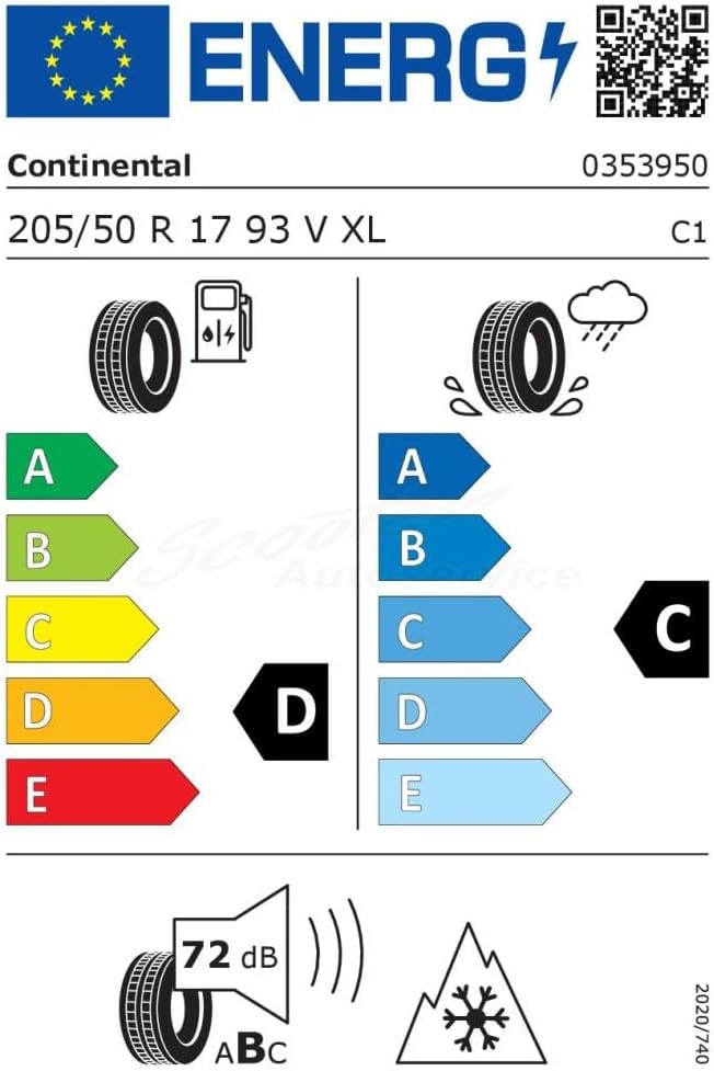 Continental Contact TS 815 XL M+S - 205/50R17 93V - Ganzjahresreifen 205/50R17 93V - XL/M+S/3PMSF (2