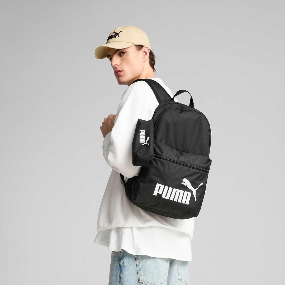 PUMA Unisex Phase Backpack Set Klassische Rucksäcke (1er Pack), Puma Black