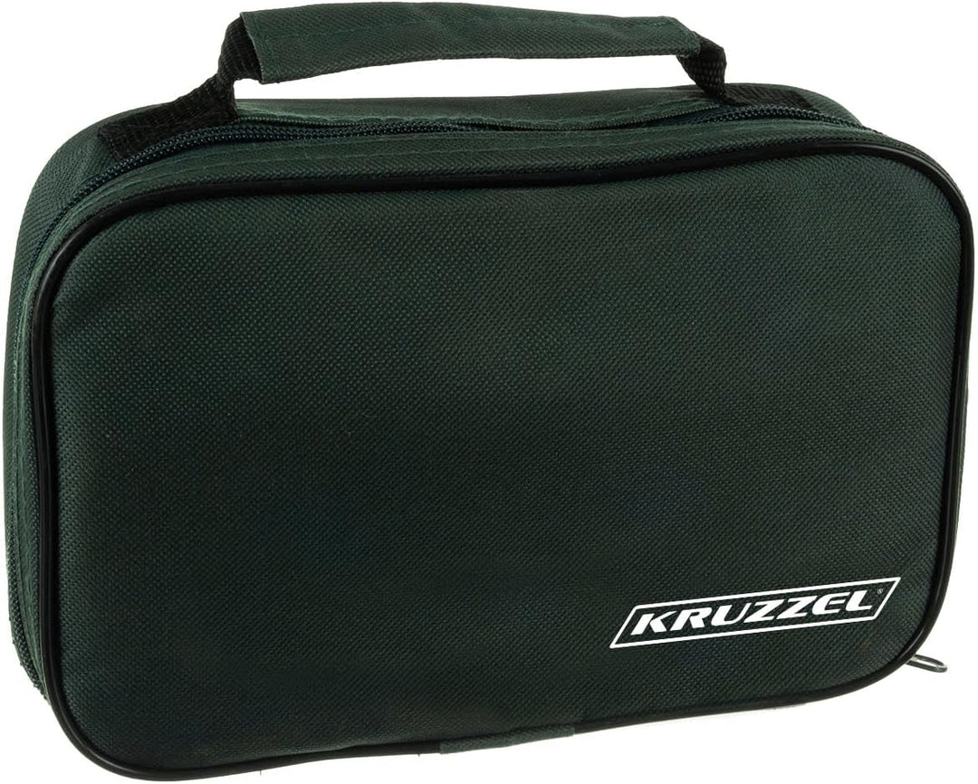 KRUZZEL Boule Set mit 6 gravierten Kugeln & Zubehör - Petanque Spiel mit Holzkugel, Massband & Trage