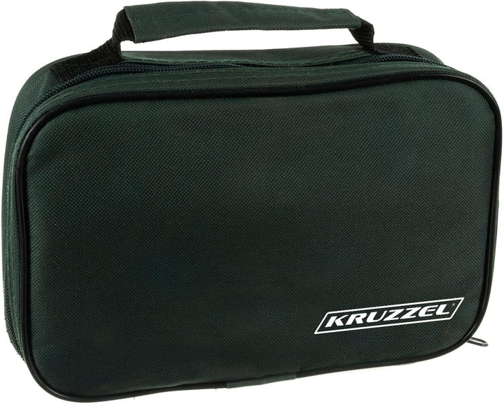 KRUZZEL Boule Set mit 6 gravierten Kugeln & Zubehör - Petanque Spiel mit Holzkugel, Massband & Trage