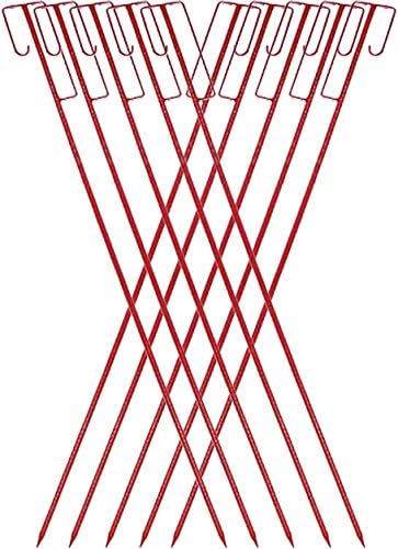 UvV 10 Stück 1,2 m lange Absperrhalter Laterneneisen rot lackierte Absperrleinenhalter Stahl für Abs