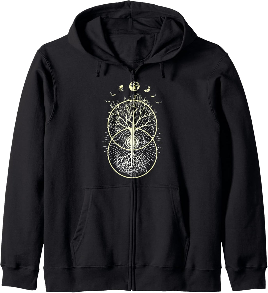 Phasen des Mondbaums der Lebenskreise Kapuzenjacke