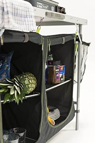 KAMPA Profi Campingküche - XL Arbeitsplatte, Spülbecken und Gewürzregal FK0001