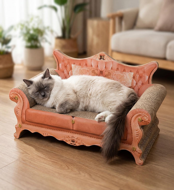 Kratzsofa für Katzen, Dickes Kratzpappe-Bett(23,62 × 10,24 × 5,51 Zoll) | Langlebige Kratzmatten für