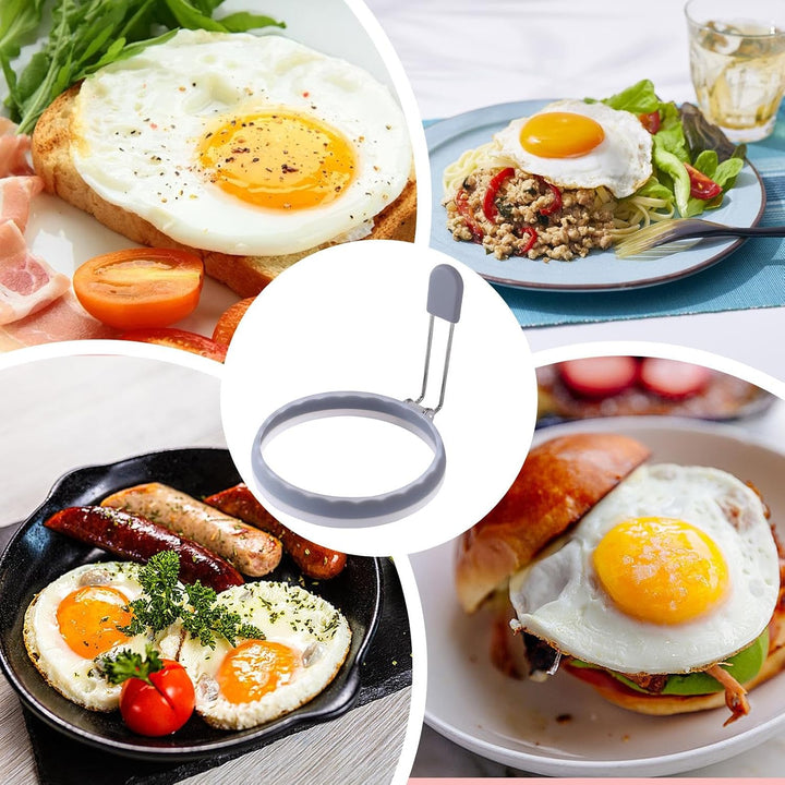 Egg Cooker Ring, Silikon zum Braten, Pfannkuchenform zum Kochen, runde Egg Mold, Frühstückssandwichm