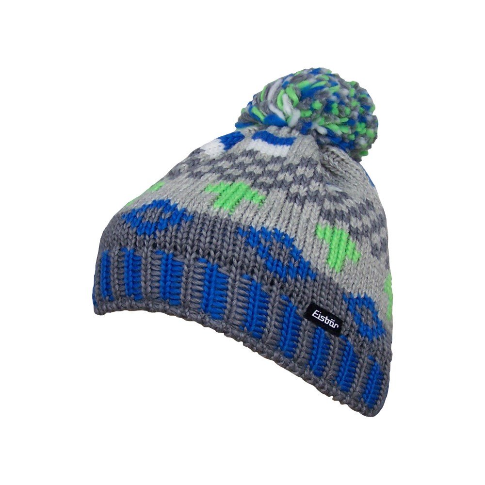 Eisbär Mützen für Damen mit Grosser Bommel Marlen Pompon Bommelmütze, Farbe:Grau, Grösse:One Size