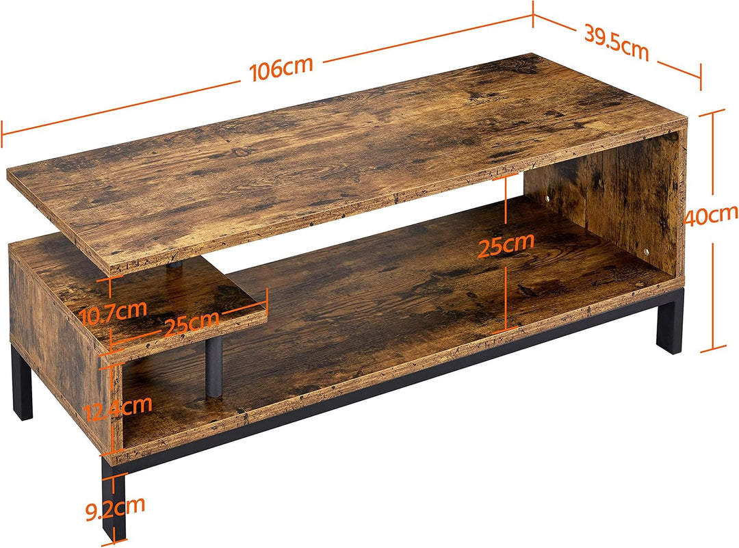 Yaheetech TV Lowborad Fernsehschrank TV-Schrank mit Ablage Industrie-Design Fernsehtisch für Fernseh