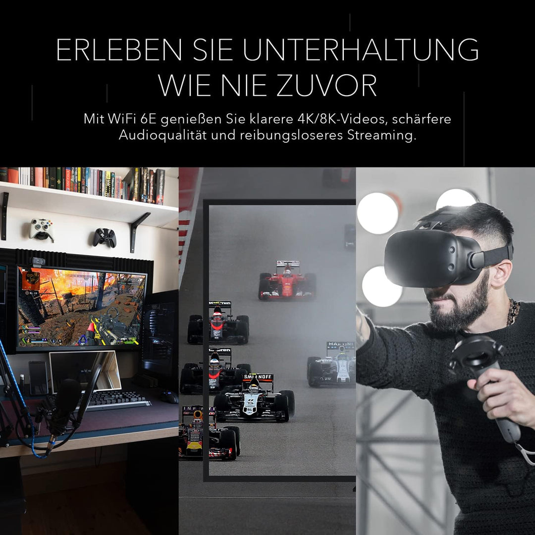 Netgear RAXE500 WiFi 6E WLAN Router 12-Stream | AXE11000 Tri-Band WLAN-Geschwindigkeit bis zu 10,8 G
