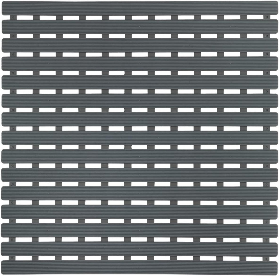 WENKO Duscheinlage Mod. Arinos Grau, Antirutsch-Duschmatte mit Saugnäpfen, 54 x 54 cm, Oberfläche mi