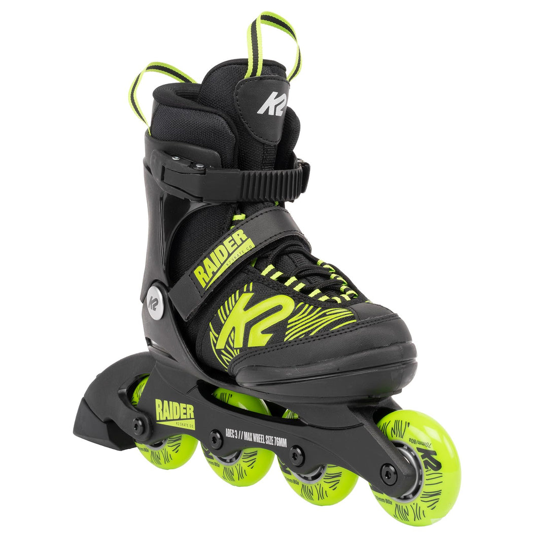K2 Raider Inlineskates Kinder 11-2 Schwarz/Limettengrün, 11-2 Schwarz/Limettengrün
