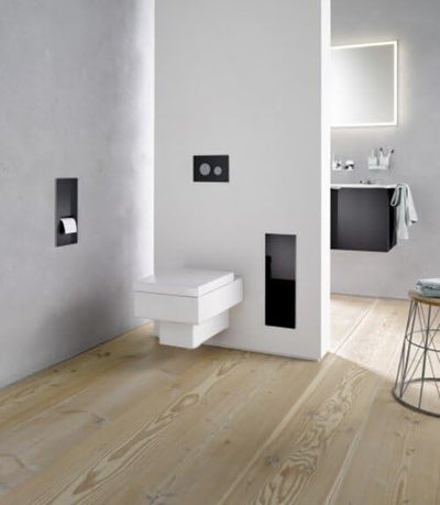 emco ASIS 2.0 Unterputz-Schrankmodul für die Klobürstengarnitur, Badezimmerschrank mit Toilettenpapi