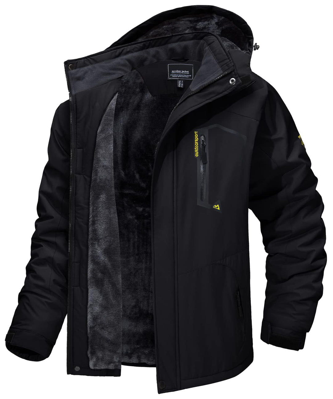 MAGCOMSEN Herren Winter Skijacke Fleece Gefüttert Jacke Outdoor Verdickt Softshelljacke Wasserdicht