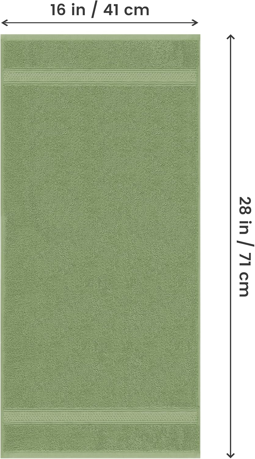 Utopia Towels Handtücher, Baumwolle, 600 g/m², 6 Stück Grün, Grün 41 x 71 cm (6 Hand Towels)