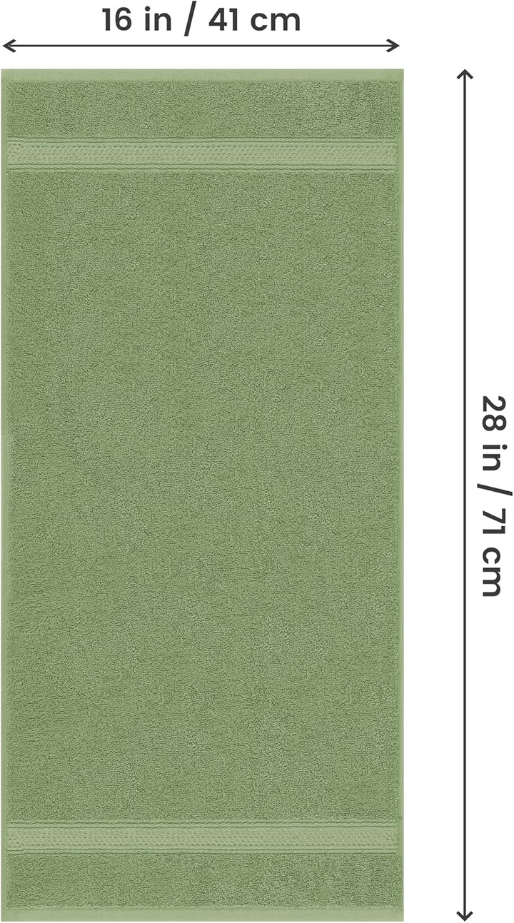 Utopia Towels Handtücher, Baumwolle, 600 g/m², 6 Stück Grün, Grün 41 x 71 cm (6 Hand Towels)