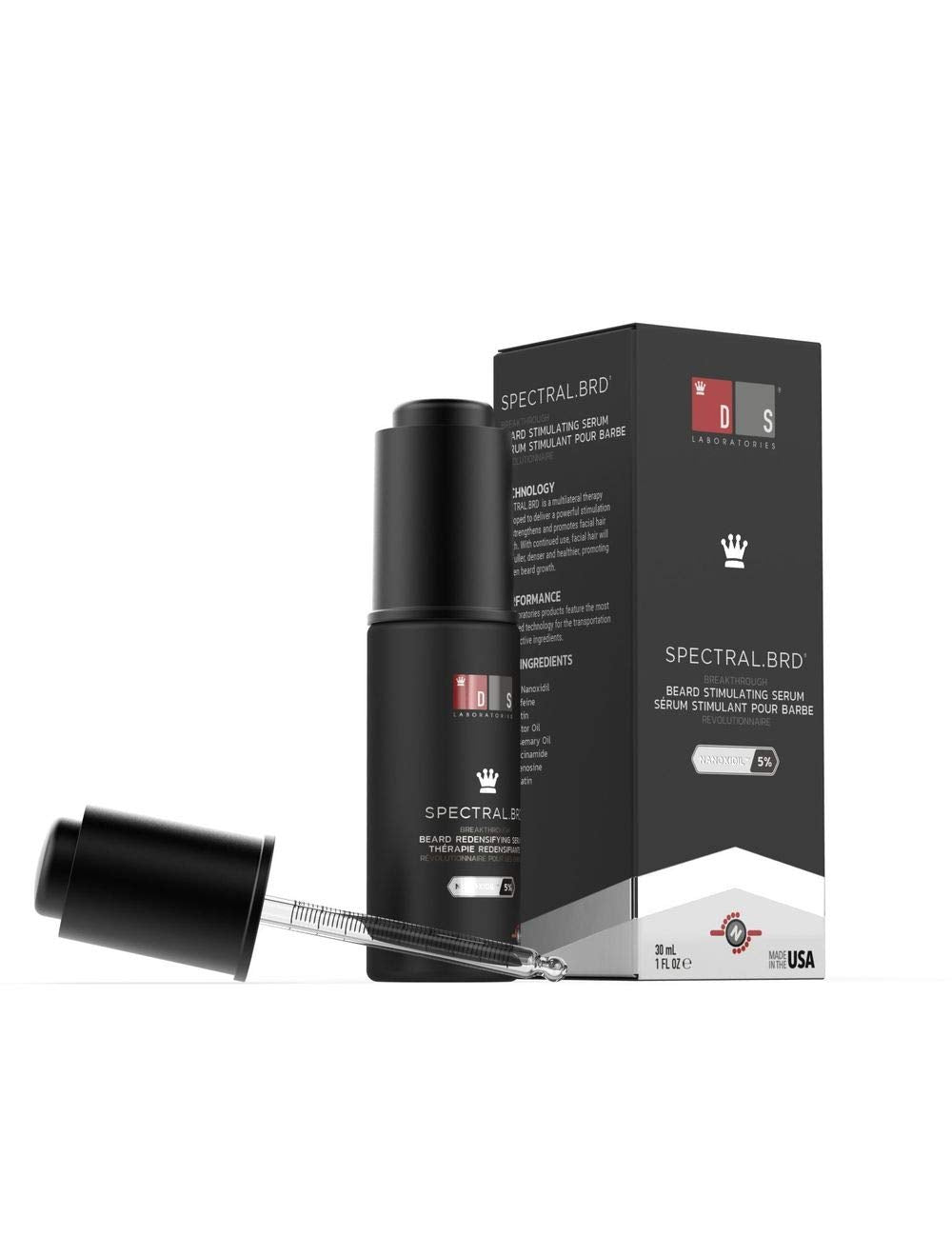 DS Laboratories Spectral.BRD Herren Bartstimulationsserum mit 5% Nanoxidil, Biotin, Pyrocton-Olamin