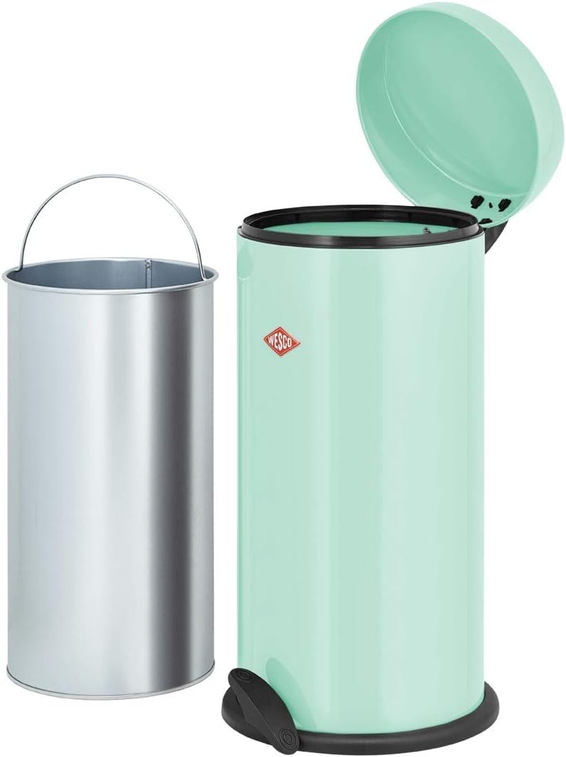 WESCO klassischer Tretabfallsammler CAPBOY MAXI in der Farbe graphit matt, pulverbeschichtetes Stahl